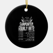 大工おもしろい木工用ギフト素晴らしパパ セラミックオーナメント (正面)