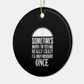 大工おもしろい木工職人は一度だけ鋸で測る セラミックオーナメント (左)