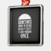 大工おもしろい木工職人は一度だけ鋸で測る メタルオーナメント (左)