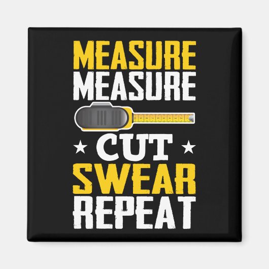 大工おもしろい木工 マグネット (正面)