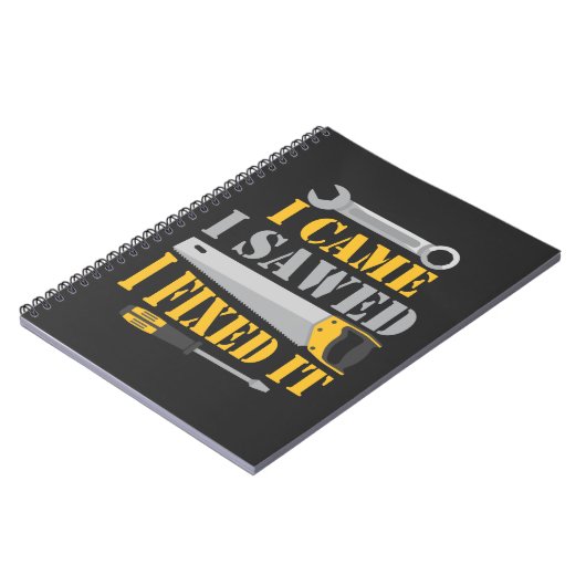 大工おもしろい鋸手人工房具 ノートブック (左側)