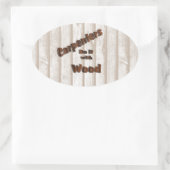 大工が木でやる 楕円形シール (バッグ)