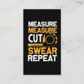 大工とおもしろい職人のパパのジョーク 名刺 (正面)