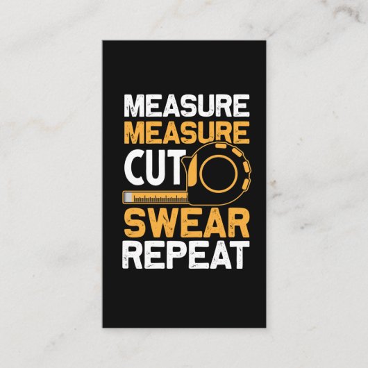 大工とおもしろい職人のパパのジョーク 名刺 (正面)