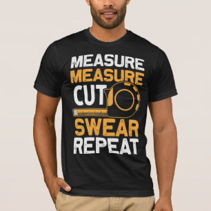 大工とおもしろい職人のパパのジョーク Tシャツ