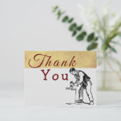 大工に感謝する ポストカード (スタンド正面)