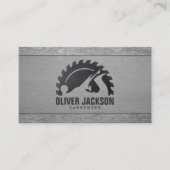 大工のサーキュラーのこぎり及びプレーナー 名刺 (正面)