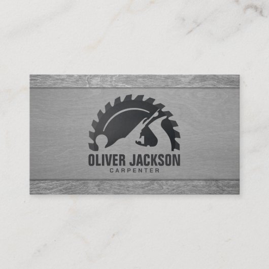大工のサーキュラーのこぎり及びプレーナー 名刺 (正面)