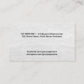 大工のサーキュラーのこぎり及びプレーナー 名刺 (裏面)