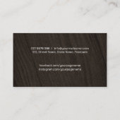 大工のサーキュラーのこぎり及びプレーナー 名刺 (裏面)