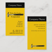 大工のハンマーの修理サービス 名刺 (正面/裏面)