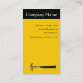 大工のハンマーの修理サービス 名刺 (裏面)