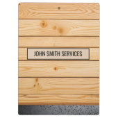 大工のリニューアル・サービス・ウッド クリップボード (裏面)