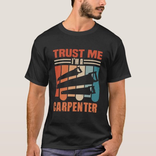 大工のレトロなギフト Tシャツ (正面)