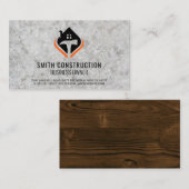 大工のロゴ | コンクリート木材 名刺 (正面/裏面)