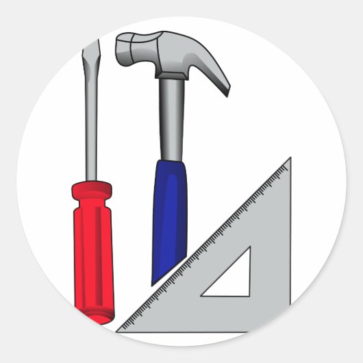 大工のロゴ ラウンドシール (正面)