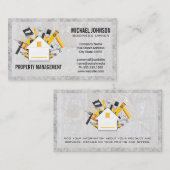 大工のロゴ |不動産実在のプロパティ 名刺 (正面/裏面)