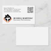 大工のロゴ | QRコード名刺 名刺 (正面/裏面)