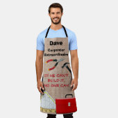 大工の並外れた道具モノグラムの エプロン (着用した状態)