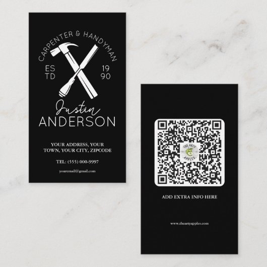 大工の仕事の小物入れ 名刺 (正面/裏面)