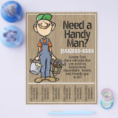 大工の便利屋の鉛管工ペインターはお金を得ます チラシ (シングル)