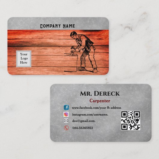 大工の名刺 名刺 (正面/裏面)