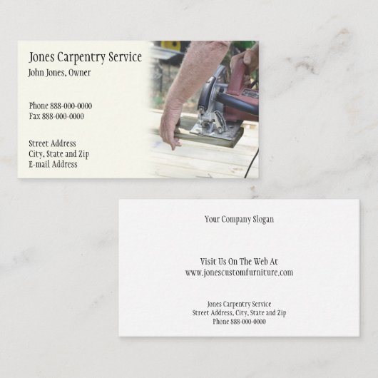 大工の名刺 名刺 (正面/裏面)