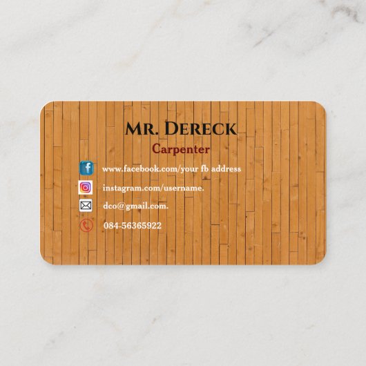 大工の名刺 名刺 (裏面)