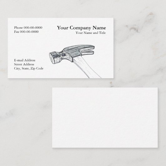 大工の名刺 名刺 (正面/裏面)