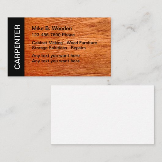 大工の名刺 名刺 (正面/裏面)