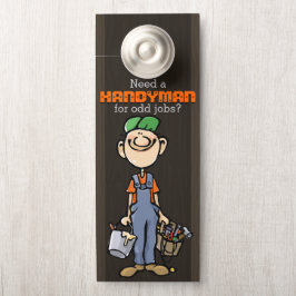 大工の大工の絵師による手付けサービス ドアノブサイン