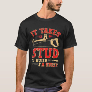 大工の家を造るには勉強が必要おもしろいだ Tシャツ