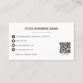 大工の工具手付サービスQRコード 名刺 (裏面)