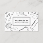 大工の工具手付サービスQRコード 名刺 (正面)