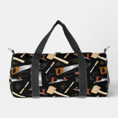 大工の工具木工木工モノグラム ダッフルバッグ (正面)