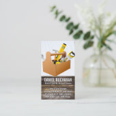 大工の工具箱 | 木材と広さ 名刺 (スタンド正面)