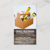 大工の工具箱 | 木材と広さ 名刺 (正面)