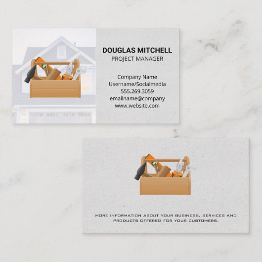 大工の工具箱 |自宅修理 名刺 (正面/裏面)