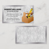 大工の工具箱 | 金属銀縁ど 名刺 (正面/裏面)