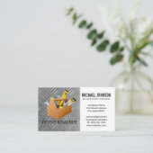 大工の工具箱 | 鋼プレートパターン 名刺 (スタンド正面)