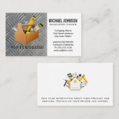 大工の工具箱 | 鋼プレートパターン 名刺 (正面/裏面)