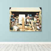 大工の工房の葬式モデル キャンバスプリント (インサイチュ (ウッドフロア))