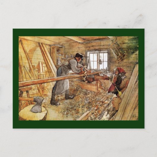 「大工の店にて」 ポストカード (正面)