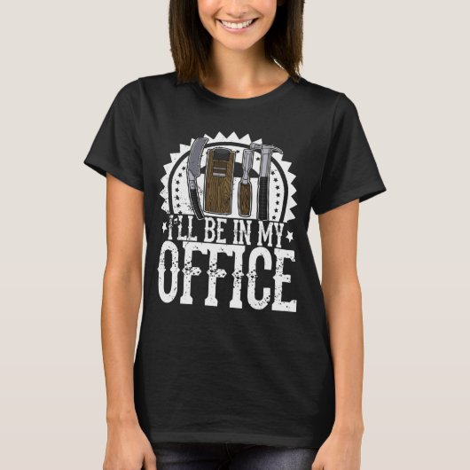 大工の建具の大工のチェーンソーの宣伝 Tシャツ (正面)