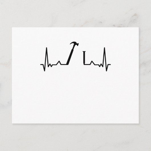 大工の心拍大工の木工品 ポストカード (正面)