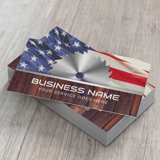 大工の愛国的な丸のこぎり 名刺