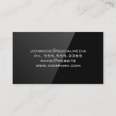 大工の手工具 | 黒の光沢 名刺 (裏面)