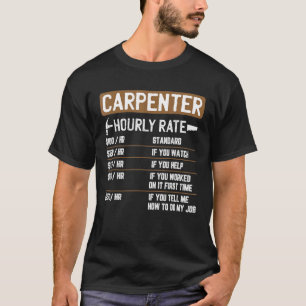 大工の時給の価格ウッドワーキング Tシャツ