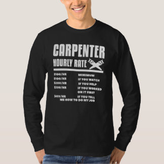 大工の時給の木工木工木工 Tシャツ
