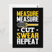 大工の木おもしろい工ジョーク・ハンディマン ポストカード (正面/裏面)